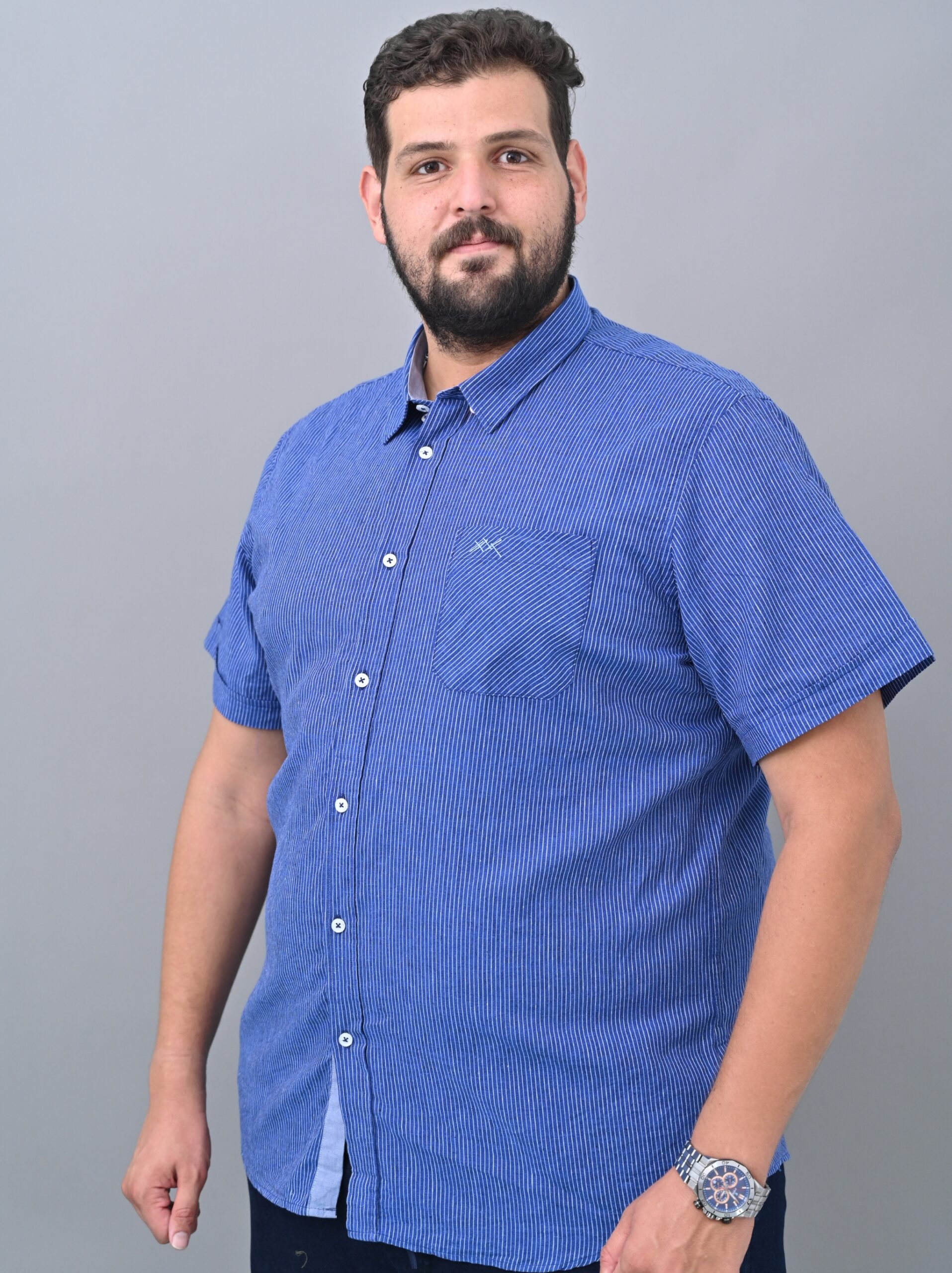 Chemise Lin Rayée Fine