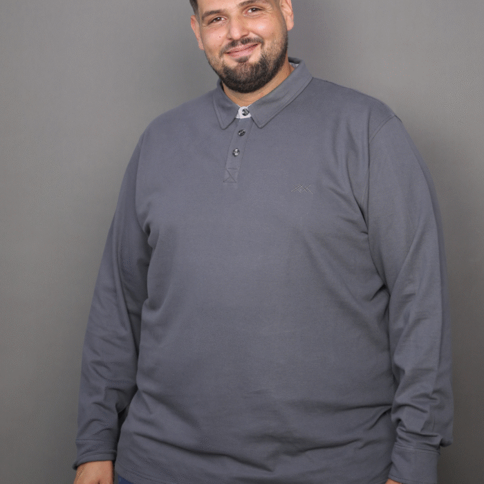 POLO ML GRIS FONCÈ