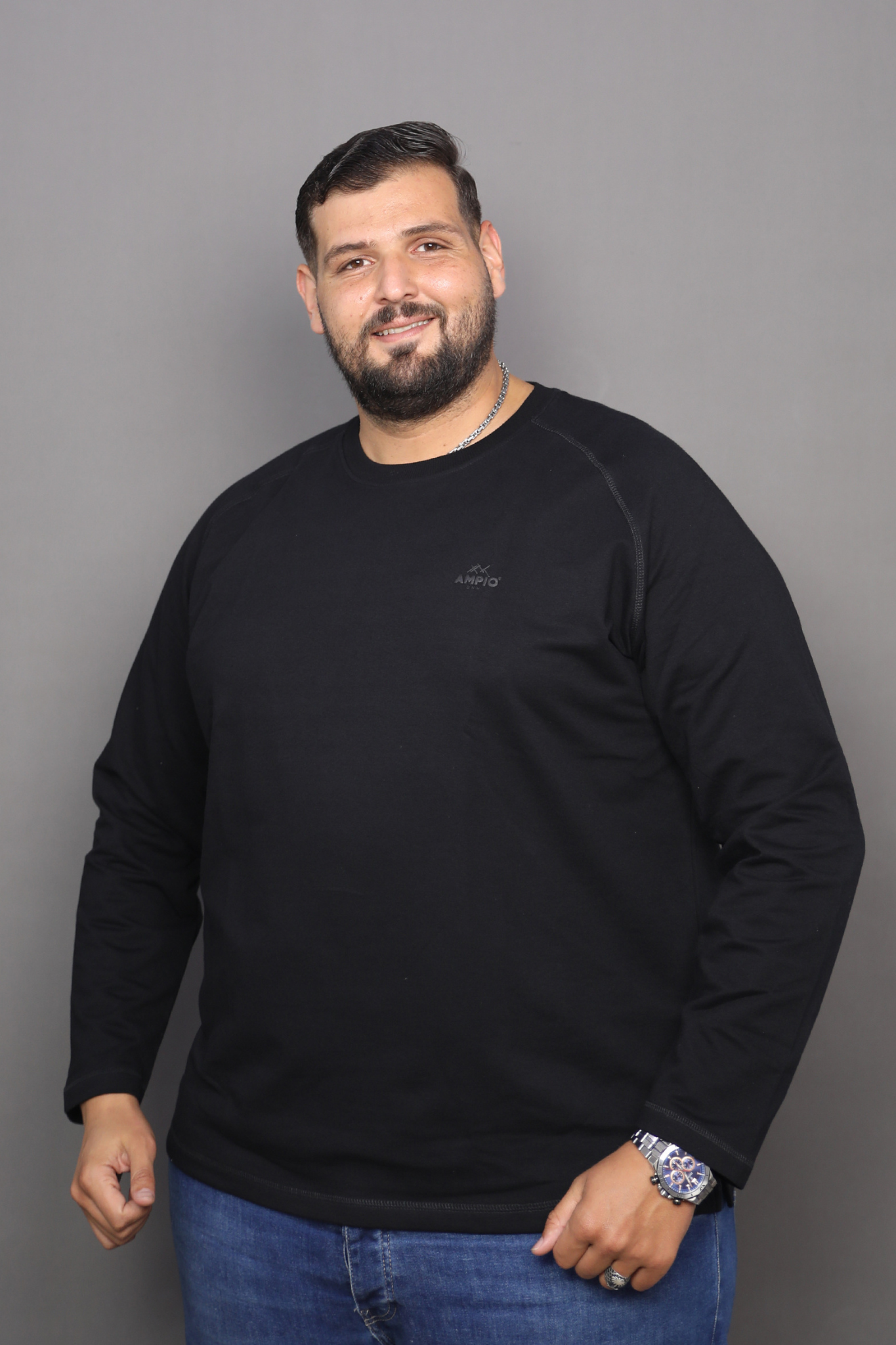 T-shirts ML Raglan Noir