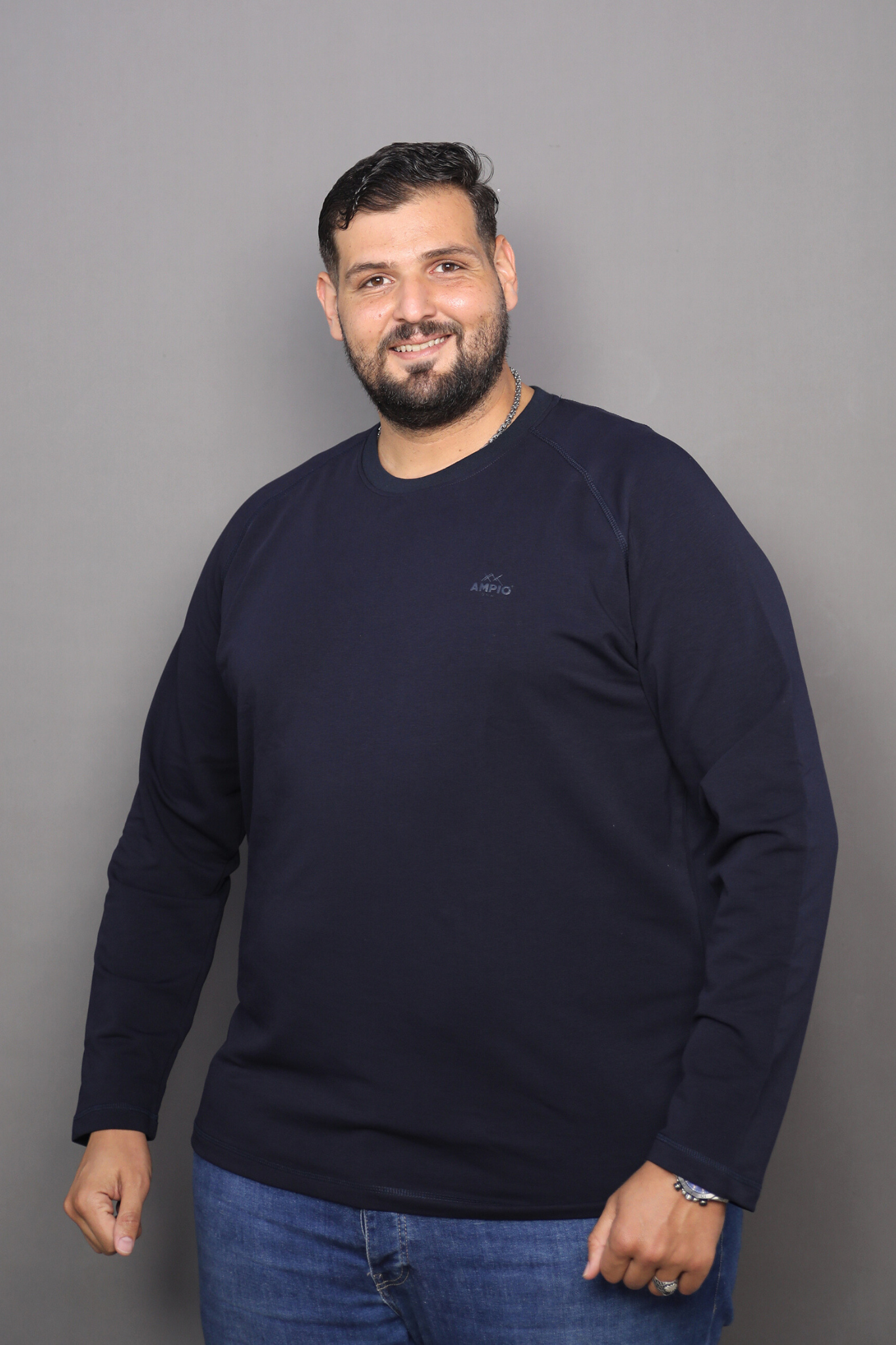 T-shirts ML Raglan Bleu