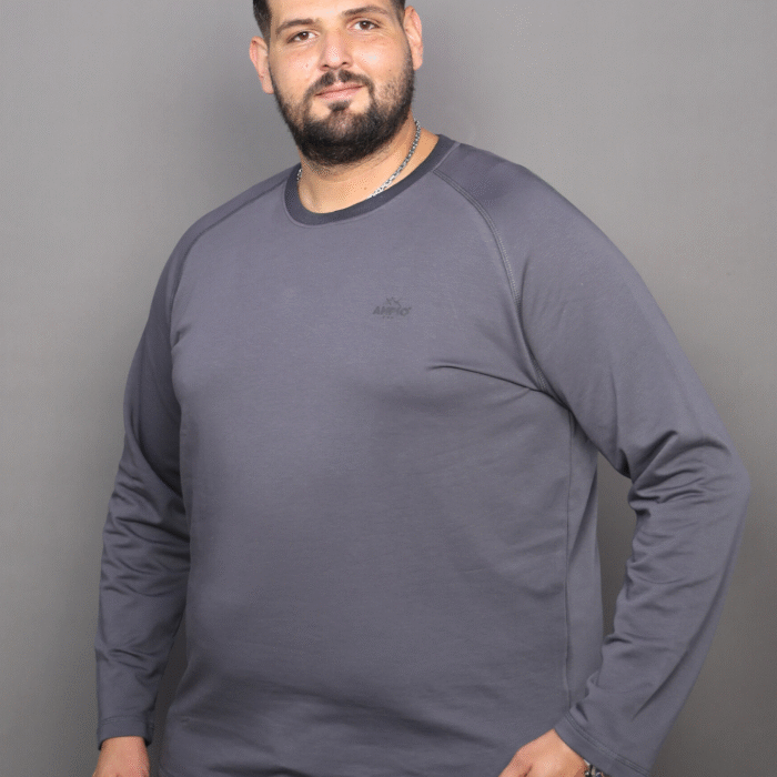 T-shirts ML Raglan Gris