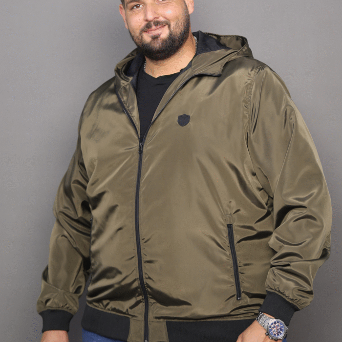 Blouson Bomber à Capuche Vert