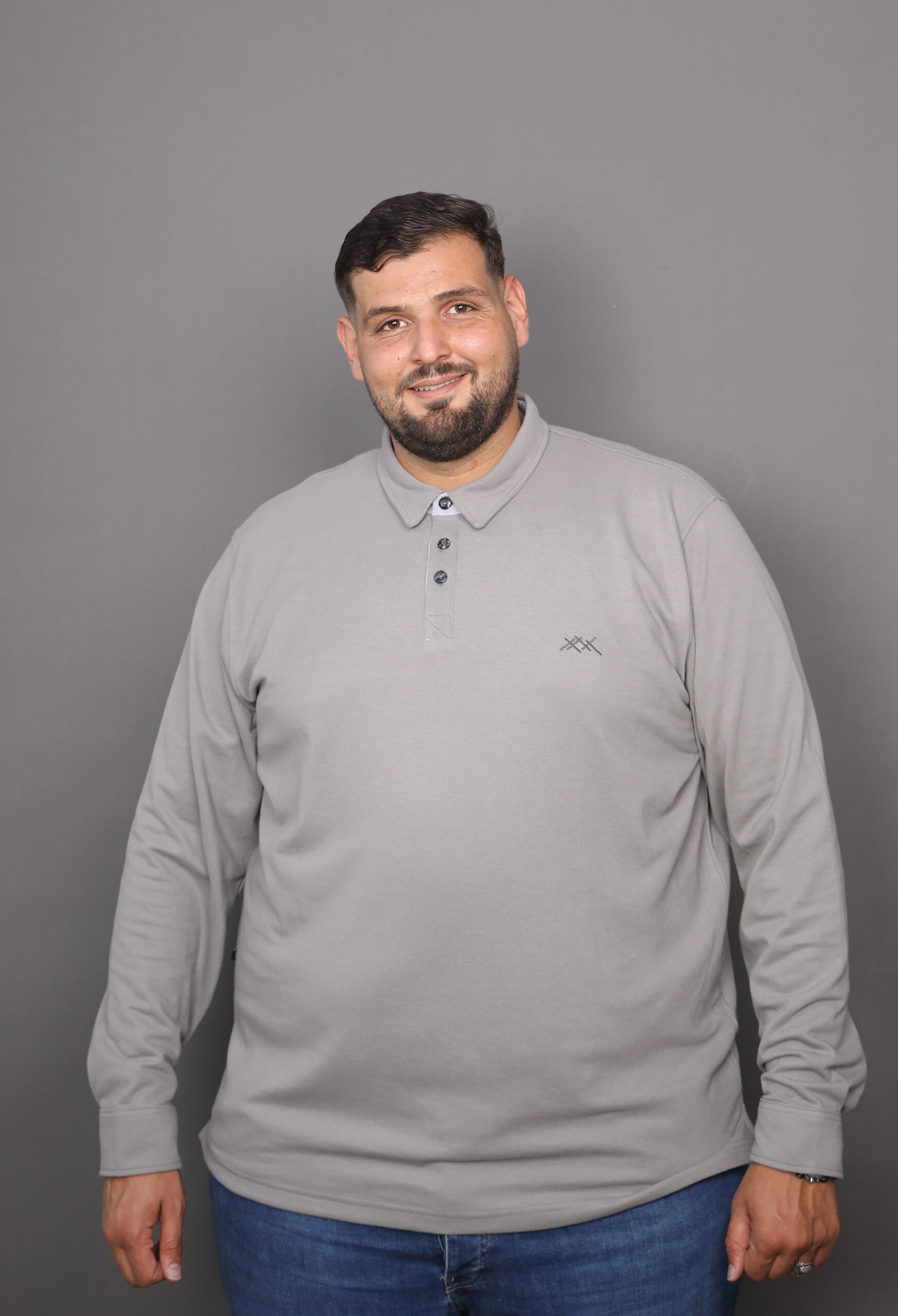 POLO ML GRIS MOYEN PML2605